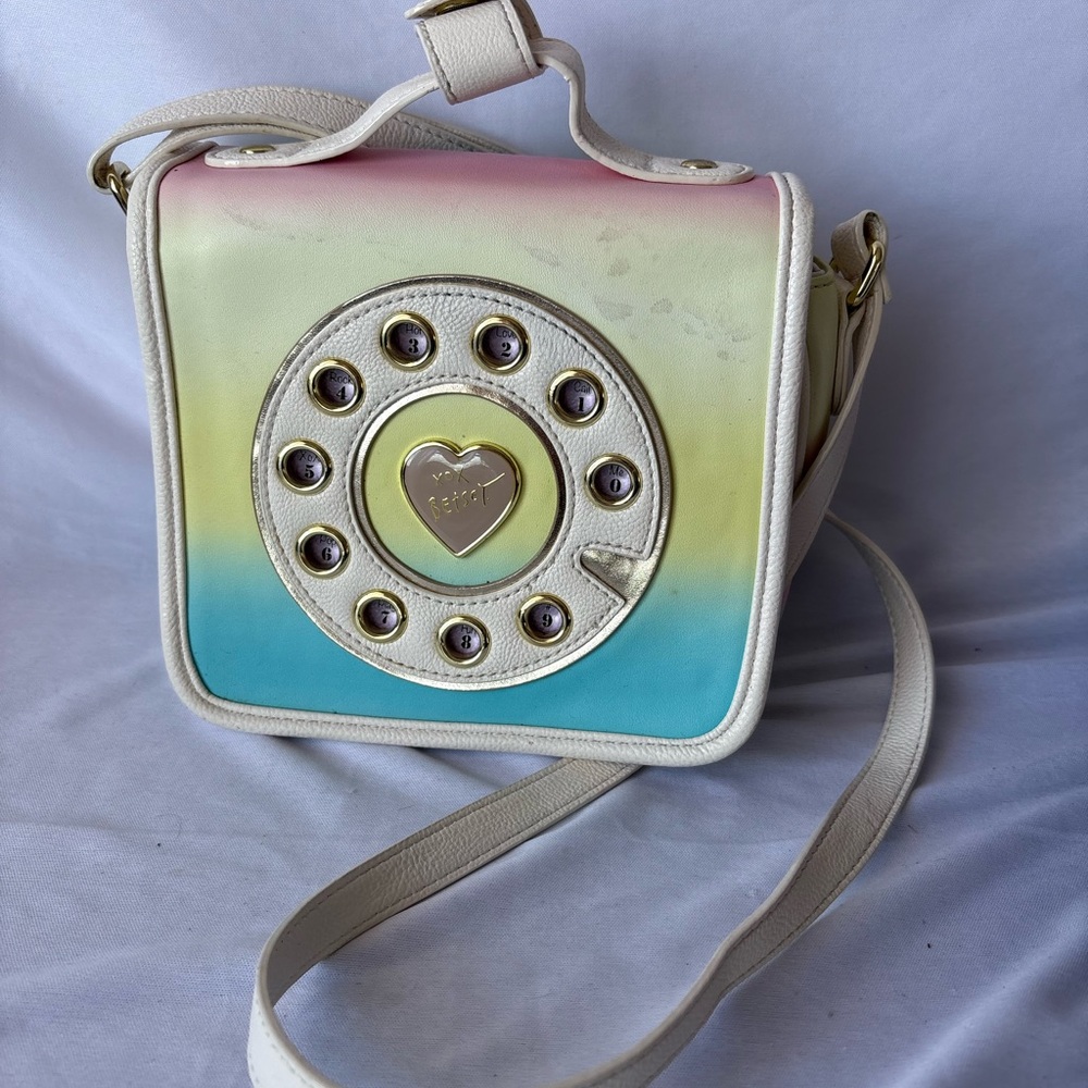 Betsey Johnson Pastel Phone Dial Crossbody Bag